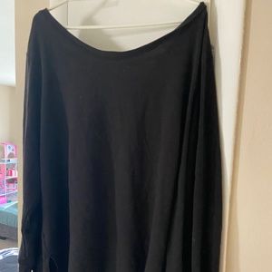 Terra Sky 2x black low back crow strap sweater